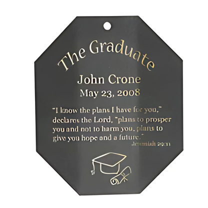 The Graduate engraving on striker